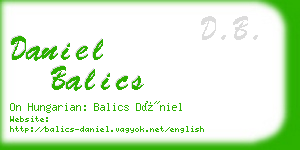 daniel balics business card